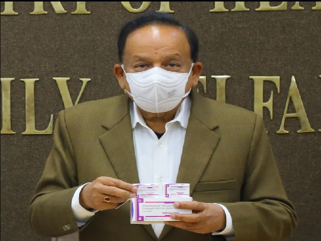 Health Minister Harsh Vardhan inaugurates the first pneumococcal conjugate vaccine of India